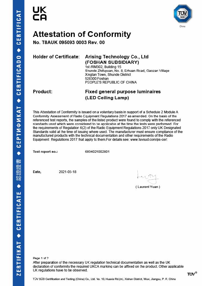 Certification Certificate