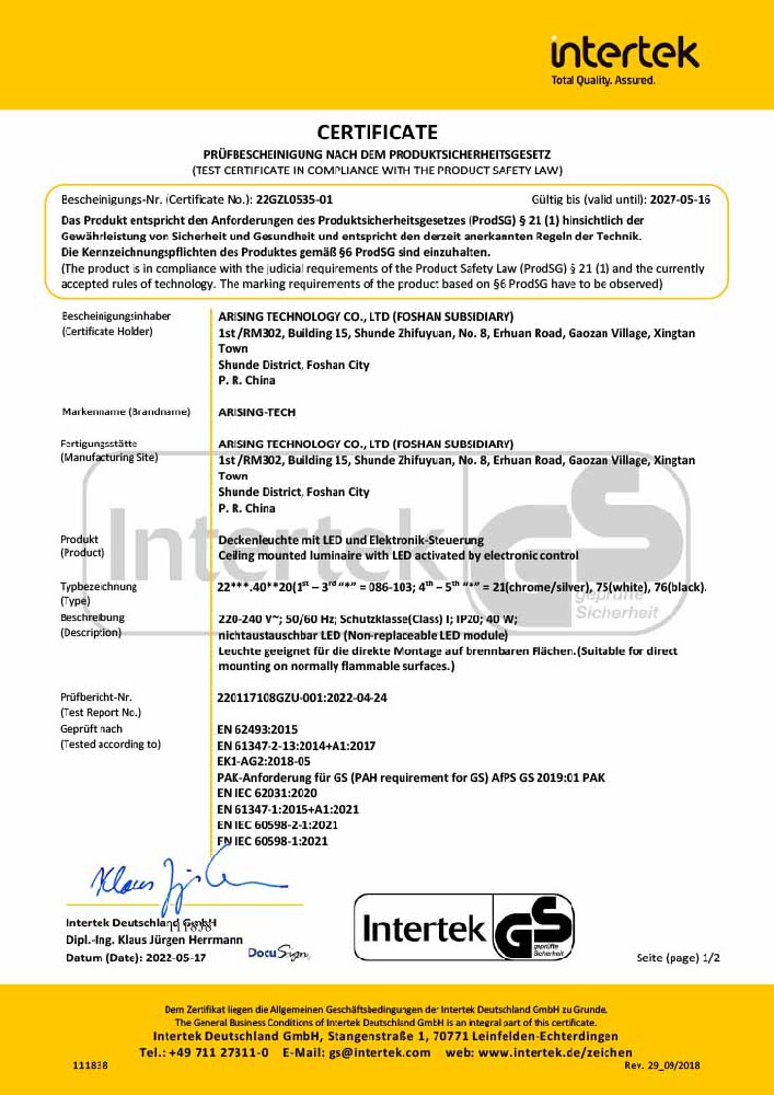 Certification Certificate