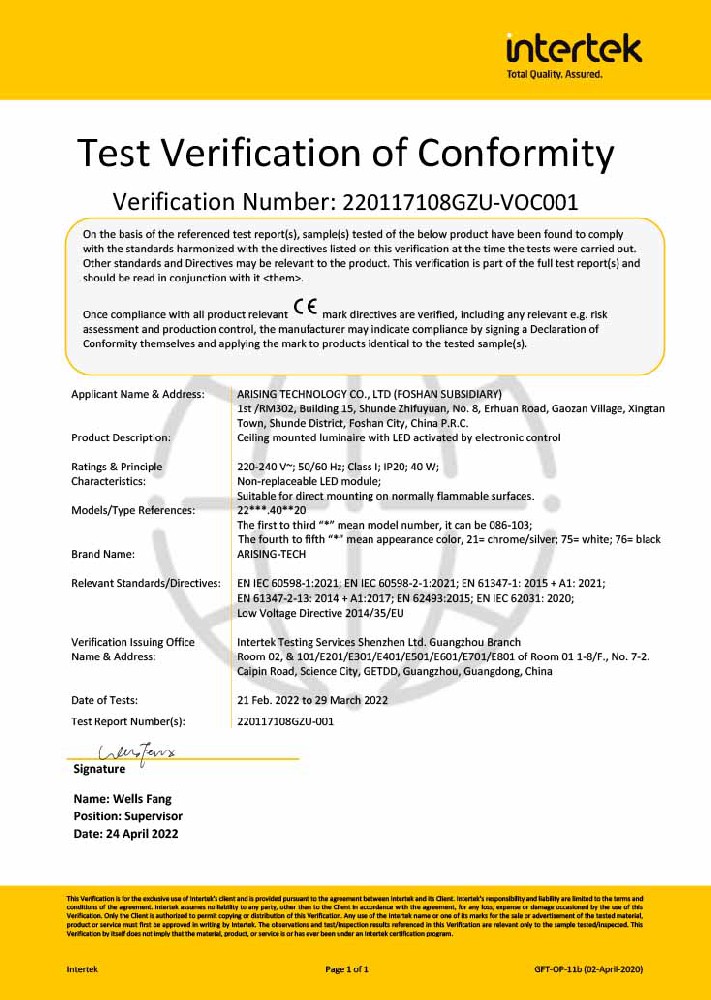 Certification Certificate